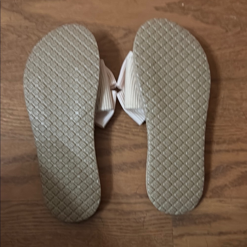 Light Pink and Rhinestone Bow Sandals - Picture 2 of 3